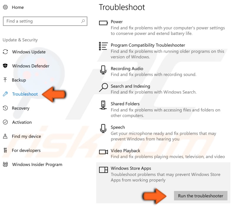 Windows Fehlerbehebung ausführen Schritt 2