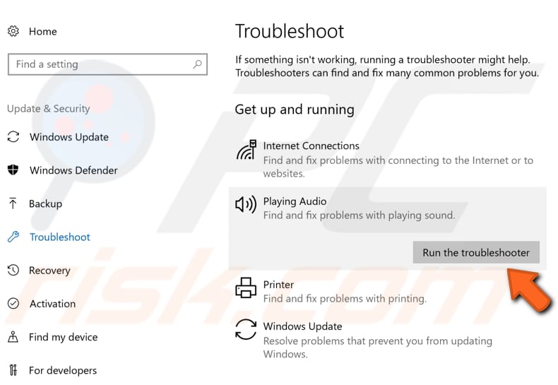 Windows-Fehlerbehebung ausführen Schritt 2