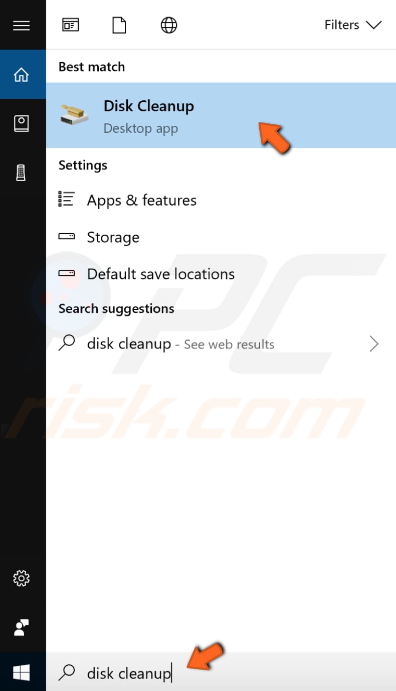 Temporäre Dateien und Ordner mit Disk Cleanup entfernen Schritt 1