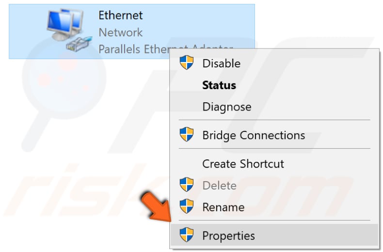 Adapteroptionen prüfen Schritt 3