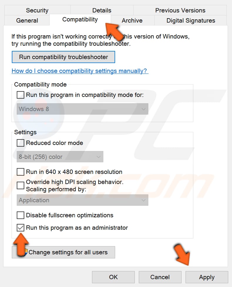 Führen Sie das Programm als Administrator aus Schritt 2