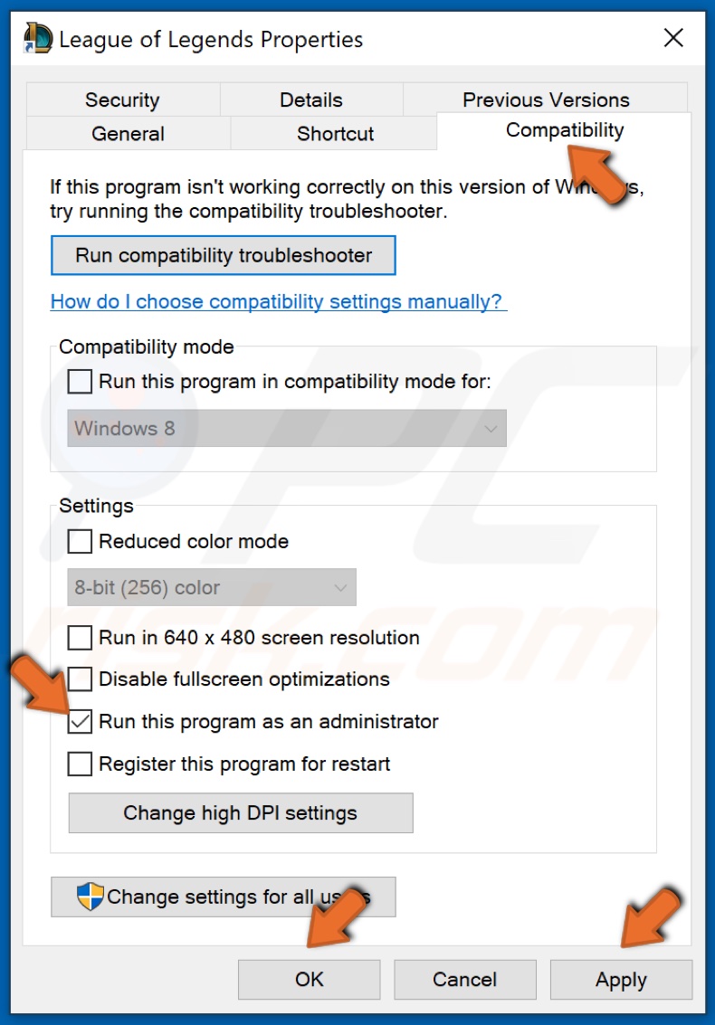 Wählen Sie dieses Programm als Administrator ausführen und dann auf OK