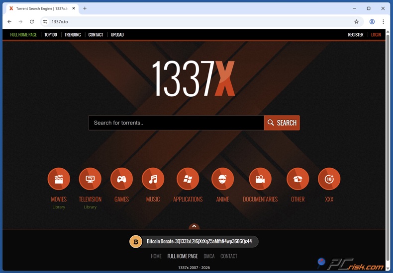 1337x Startseite