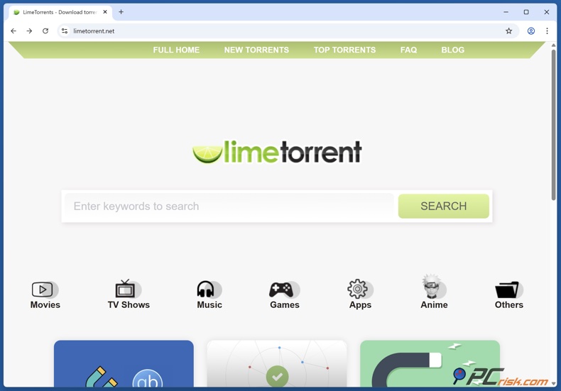 LimeTorrents Startseite