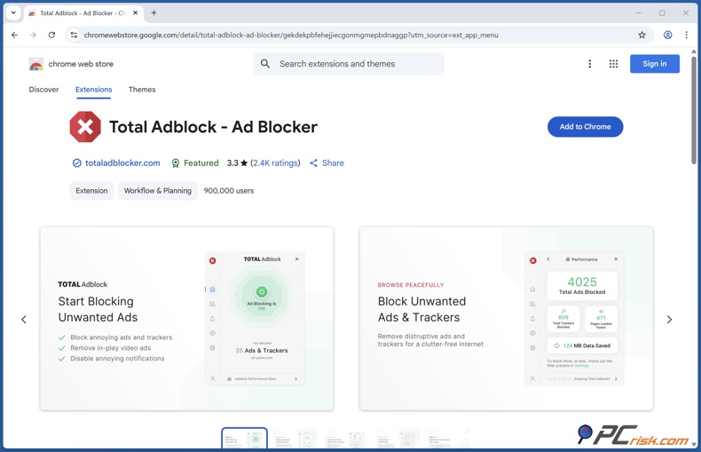 Chrome Erweiterung Total AdBlock
