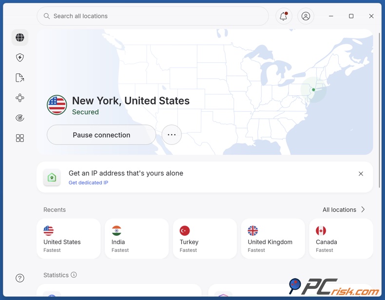 NordVPN-Dashboard