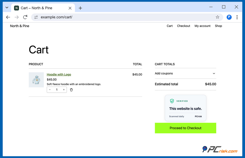 Trust Badge im WooCommerce-Warenkorb