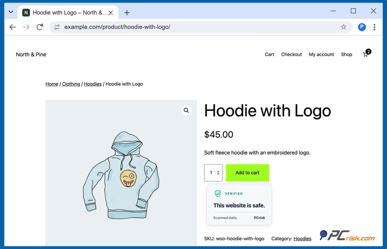 Trust Badge auf der WooCommerce-Produktseite