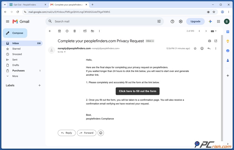 Opt out form link
