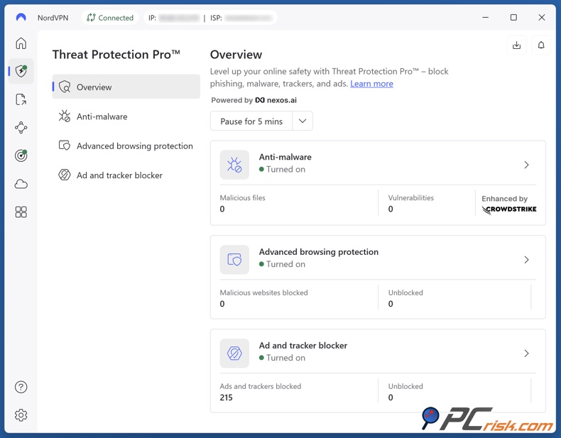 Aktivieren NordVPN Threat Protection