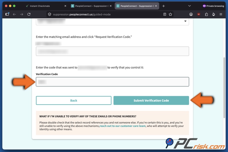 Instant Checkmate opt-out 11