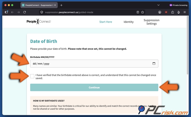 Intelius opt-out 7