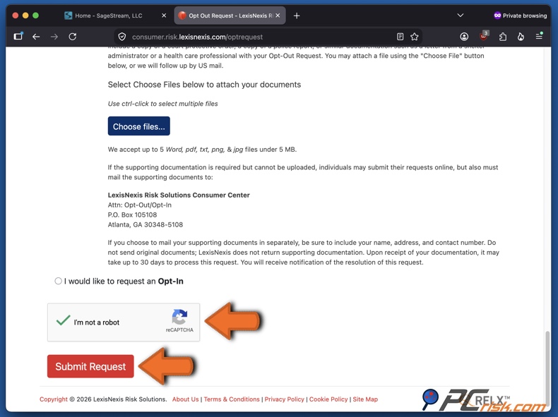 SageStream opt-out 3.6