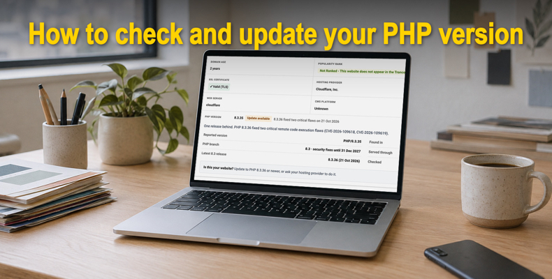 So prüfen und aktualisieren Sie die PHP-Version Ihrer Website