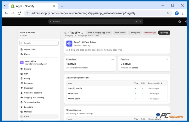 Shopify-App-Berechtigungen