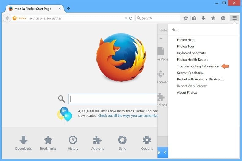 Zurücksetzen Mozilla Firefox-Einstellungen auf die Standardwerte