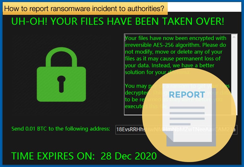 Ransomware-Vorfälle an die Behörden melden