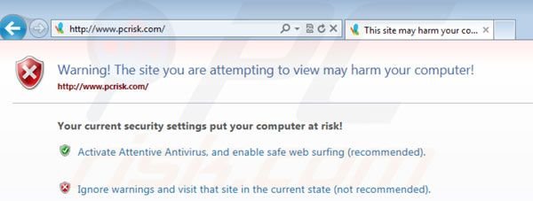 Attentive Antivirus blockiert Internet Browser