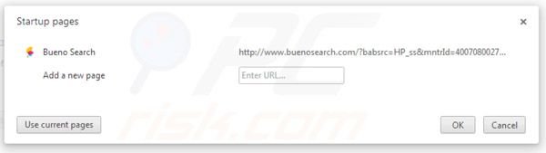 BuenoSearch Homepage auf Google Chrome