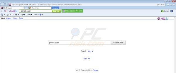 MixiDj Claro Search Virus - Browser Hijacker