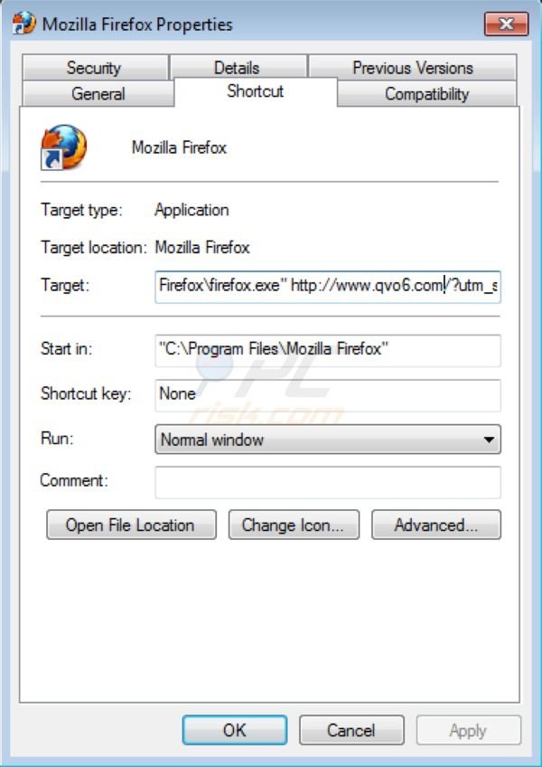 Qvo6.com Weiterleitungsvirusentfernung von Mozilla FireFox