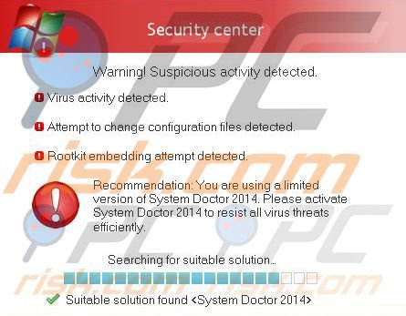 System Doctor 2014 falscher Sicherheitswarnung Pop-up