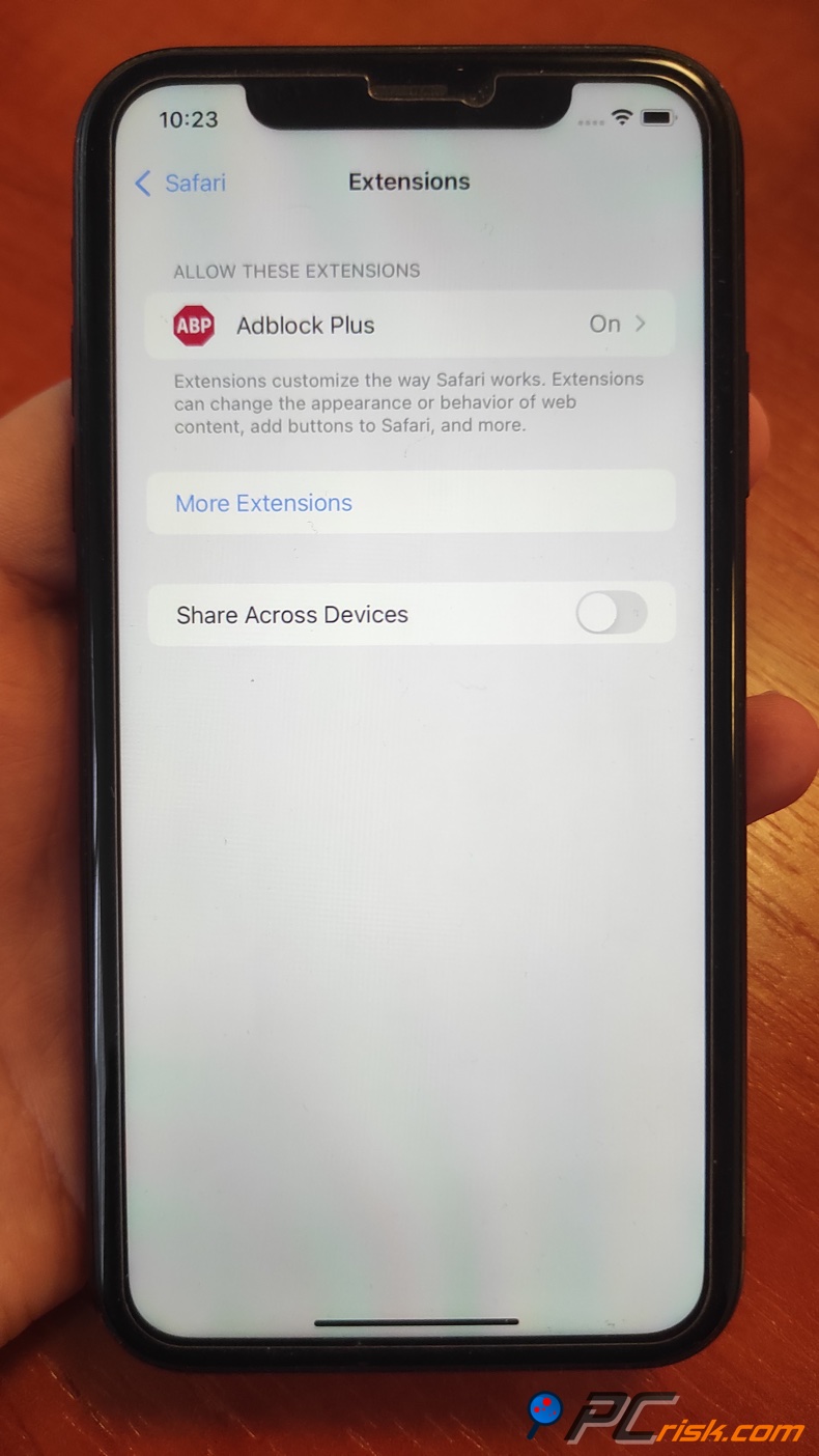 Adblock Plus Erweiterung für Safari auf iOS