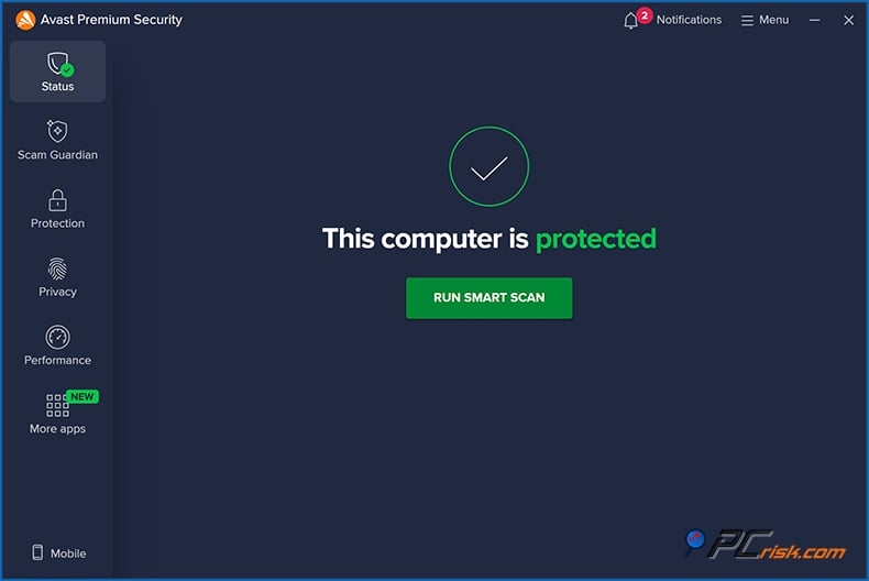 avast windows Armaturenbrett