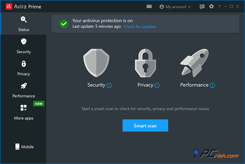 avira antivirus Armaturenbrett
