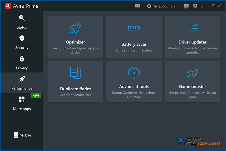 avira Leistungswerkzeuge