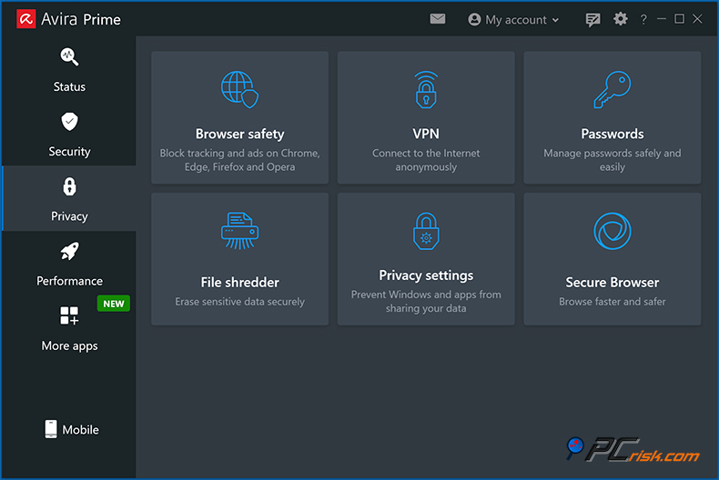 avira Datenschutz-Tools