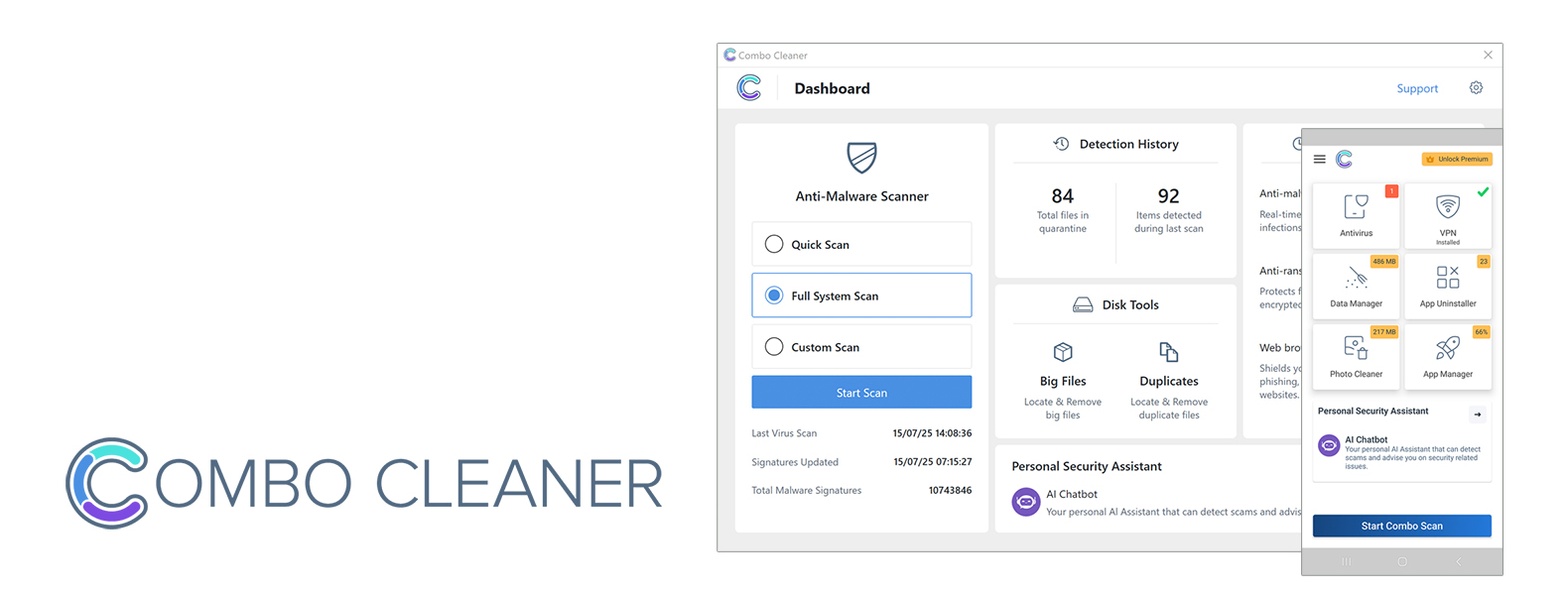 Combo Cleaner top antivirus Kopfzeile