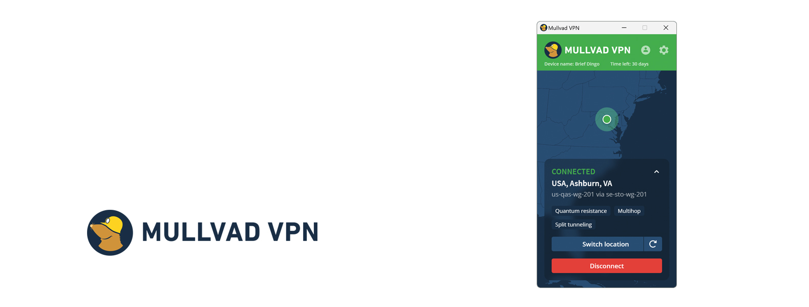 Mullvad top VPN Kopfzeile