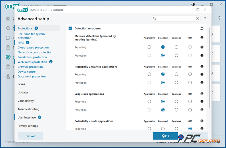 ESET Erweiterte Einstellungen