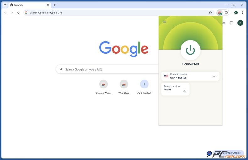 ExpressVPN Browser-Erweiterung für Chrome