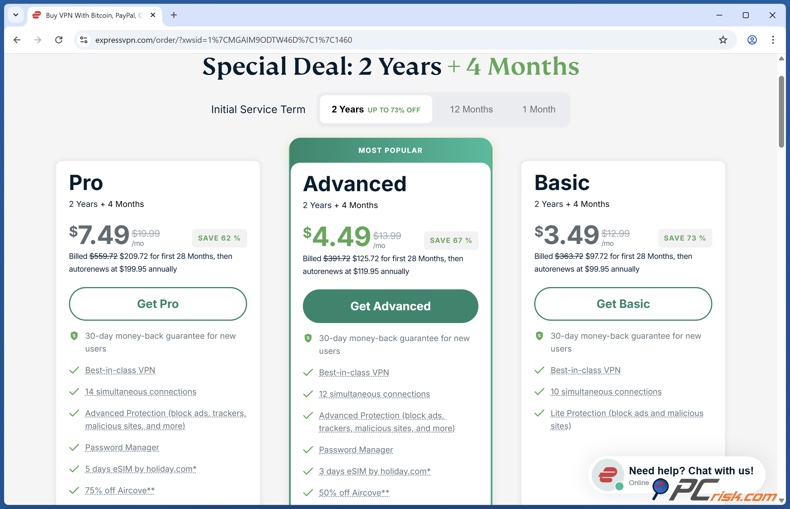 ExpressVPN Preisgestaltung