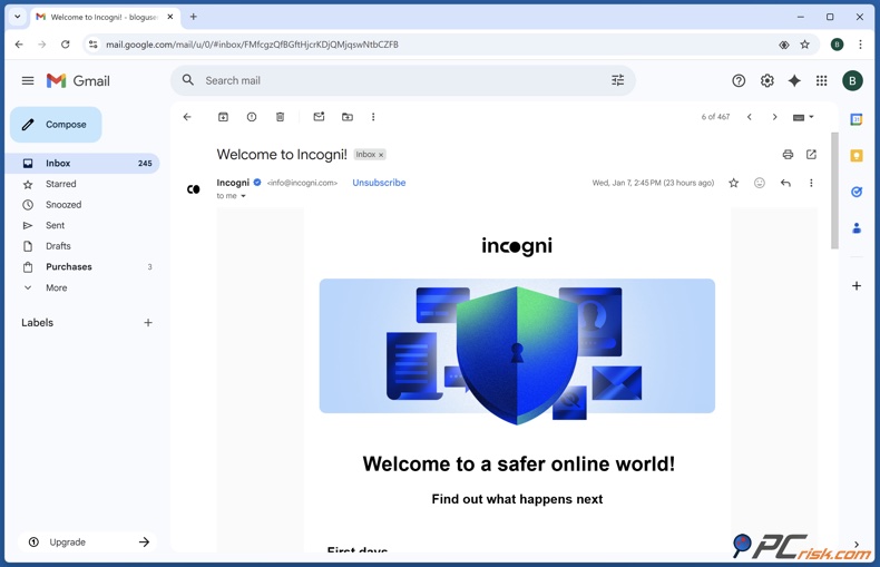 Incogni E-Mail Updates