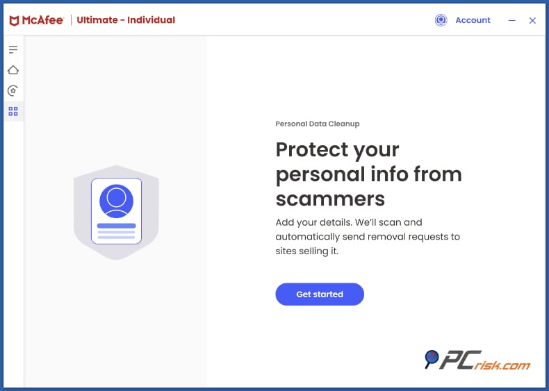 mcafee Bereinigung personenbezogener Daten