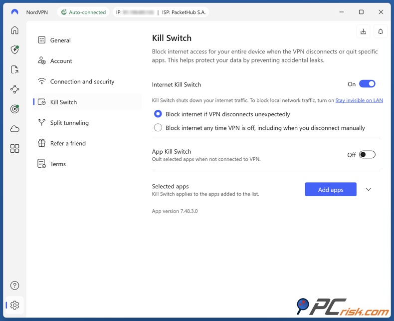 NordVPN Kill Schalter