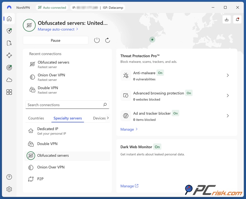NordVPN Verschleierte Server