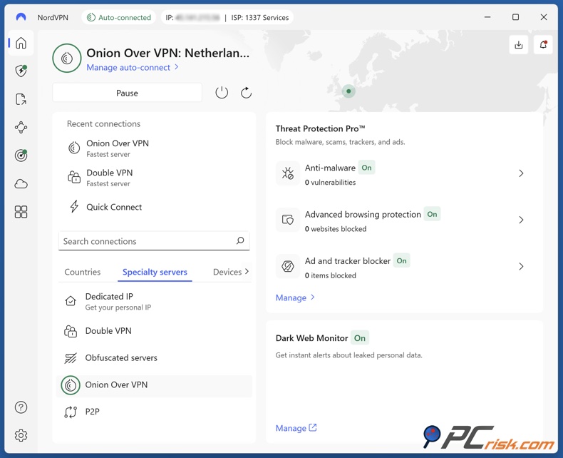 NordVPN Onion Über VPN