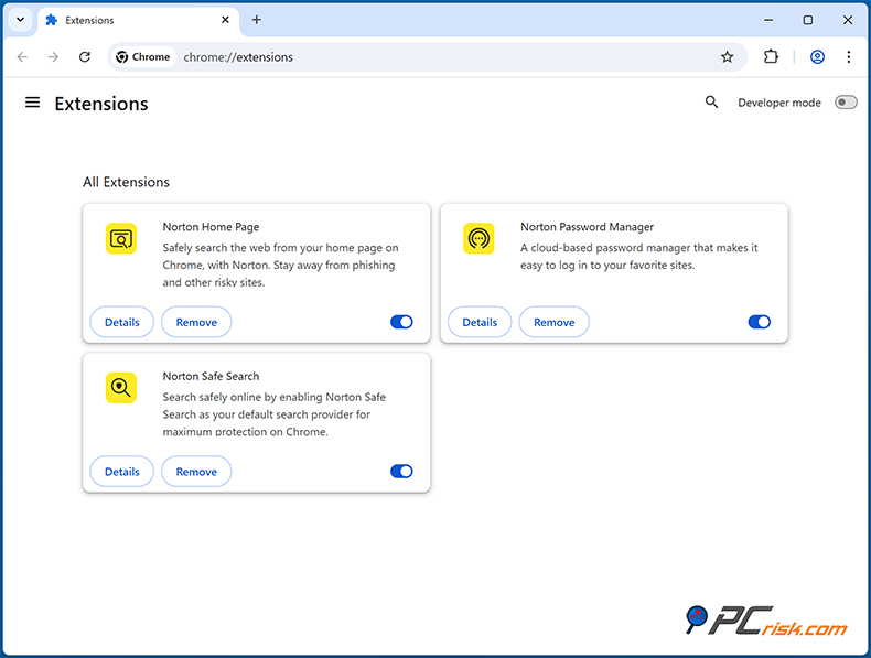 Norton 360 Deluxe Browser-Erweiterungen
