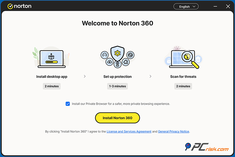 Norton 360 Deluxe Setup installieren