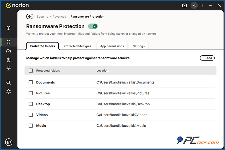 Norton 360 Deluxe Ransomware-Schutz