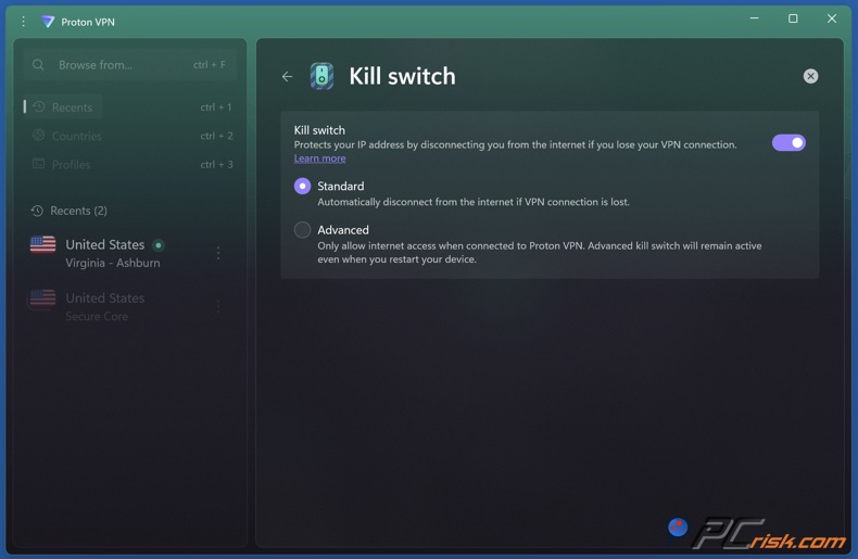 Proton VPN Kill Schalter