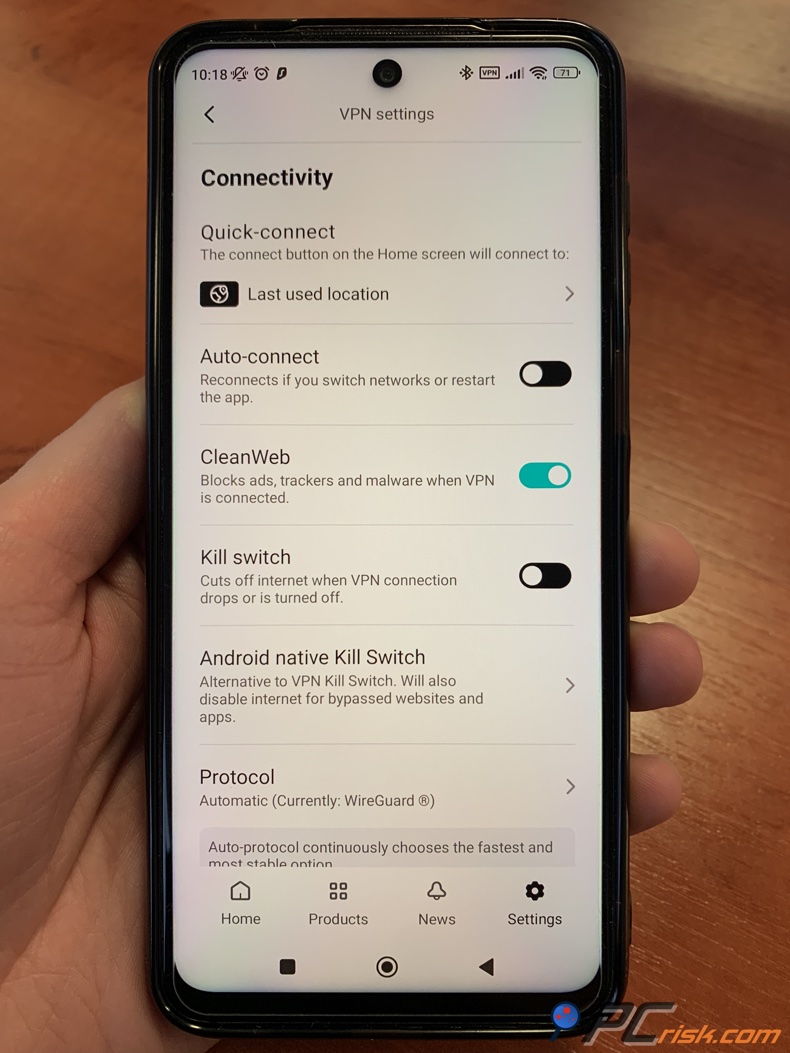 Surfshark für Android CleanWeb