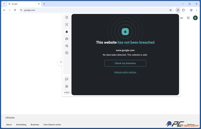 CleanWeb Erweiterung Warnung