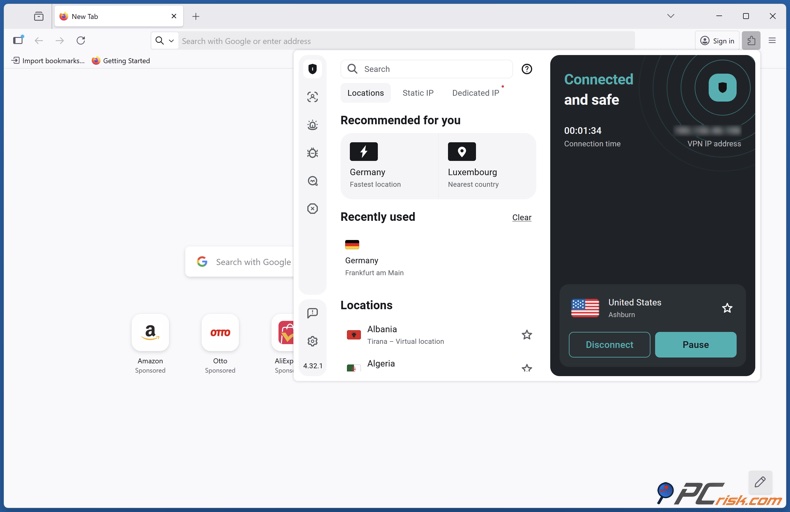 Surfshark VPN Erweiterung für Firefox