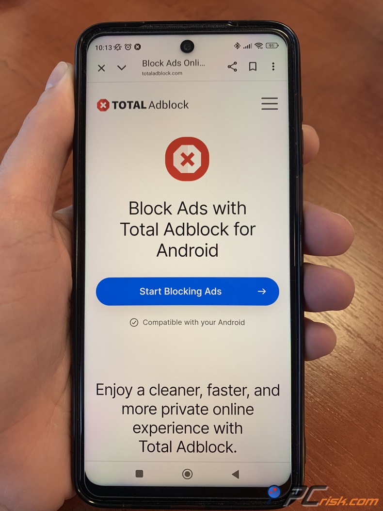 Total Adblock für Android Seite herunterladen