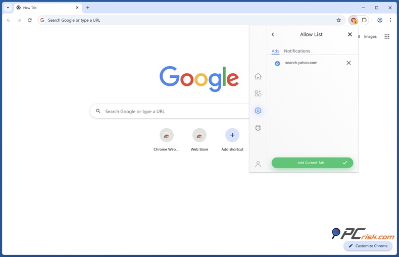 Total Adblock Zulassungsliste